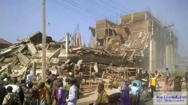 Photos: Many feared dead as Shopping mall in Abeokuta under construction collapses